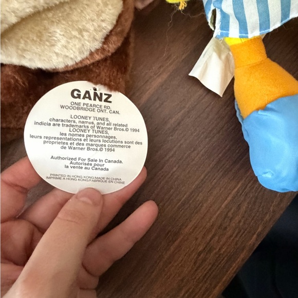 VTG Looney Tunes Plush Set – 1994 Taz + 1997 Tweety in Pajamas – With Tags - Picture 2 of 7